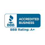 BBB Accredited Business badge with A+ Rating